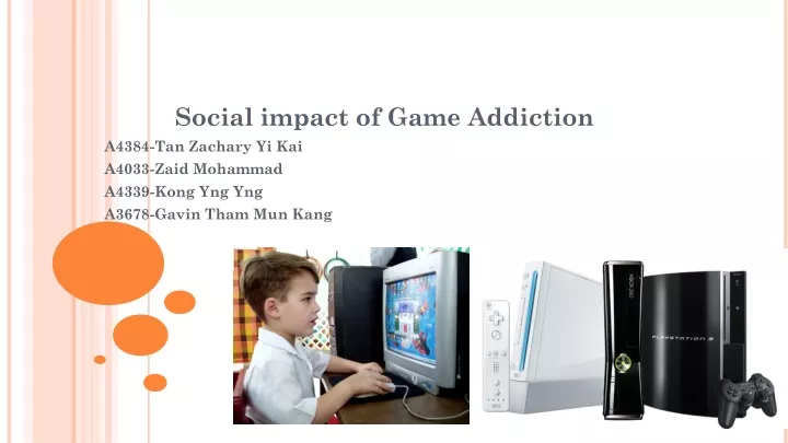 social impact of game addiction