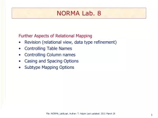 NORMA Lab. 8