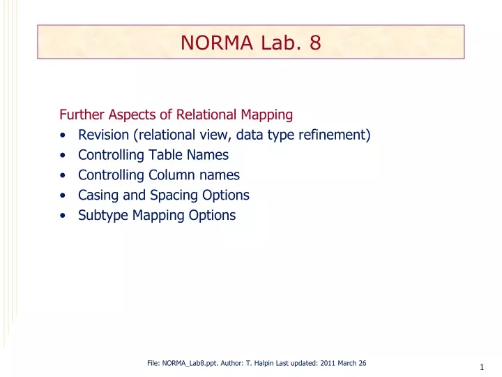 norma lab 8