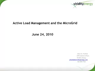 Active Load Management and the MicroGrid