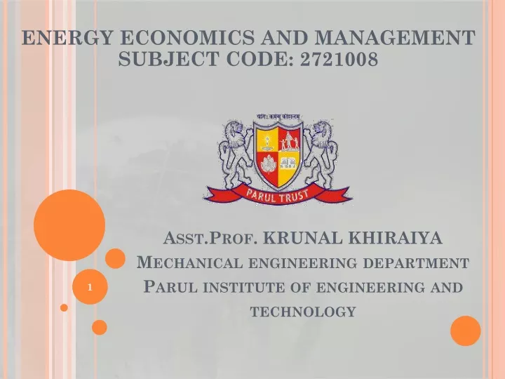 energy economics and management subject code