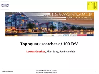 Top  squark  searches at 100  TeV