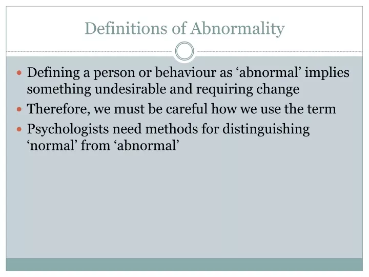 definitions of abnormality