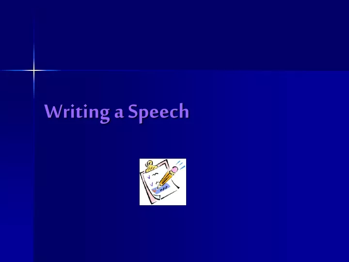 writing a speech