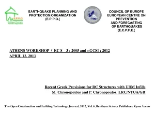 ATHENS WORKSHOP  /  EC 8 – 3 : 2005 and nGCSI : 2012 APRIL 12, 2013