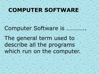 COMPUTER SOFTWARE