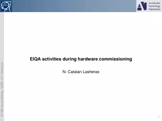 ElQA activities during hardware commissioning