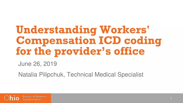 understanding workers compensation icd coding for the provider s office
