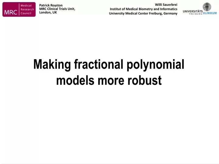 making fractional polynomial models more robust