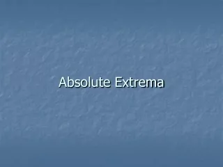 Absolute Extrema