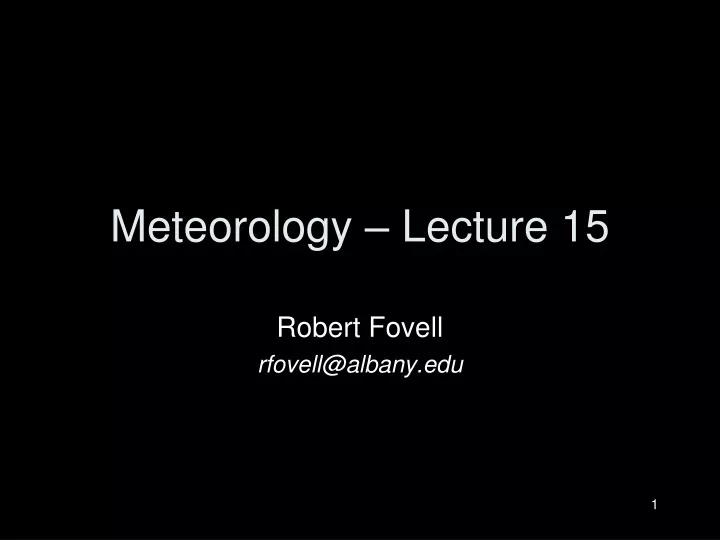 meteorology lecture 15