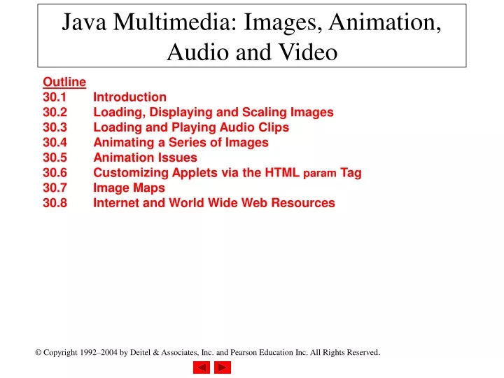 java multimedia images animation audio and video