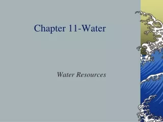 Chapter 11-Water