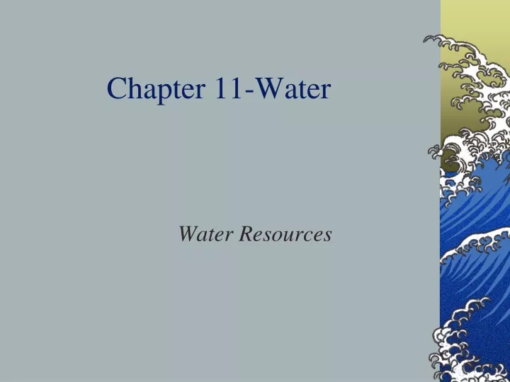 chapter 11 water