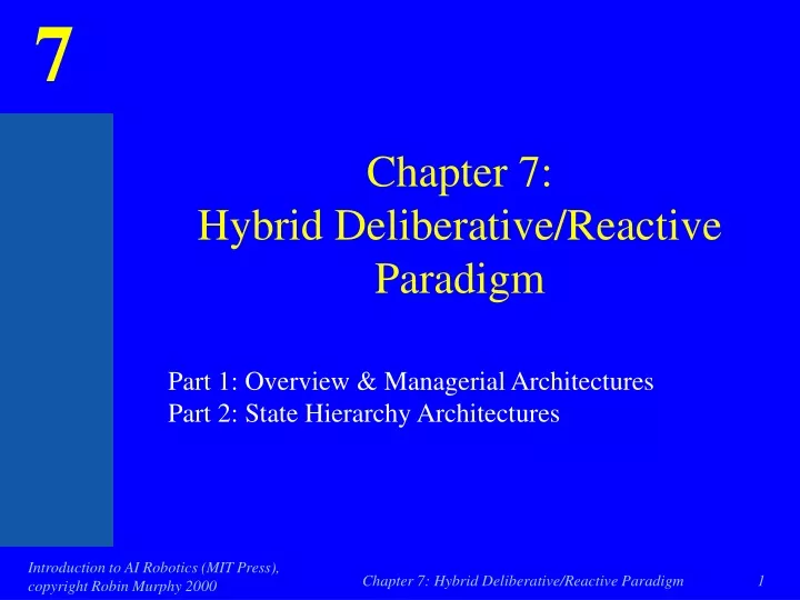 chapter 7 hybrid deliberative reactive paradigm