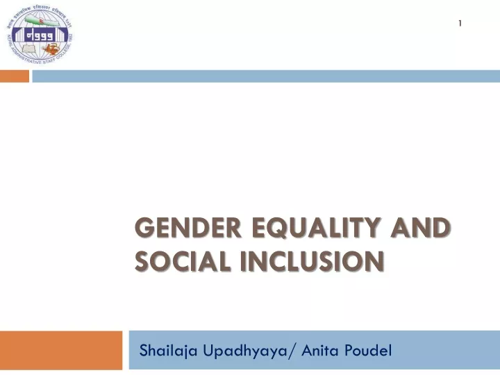 gender equality and social inclusion