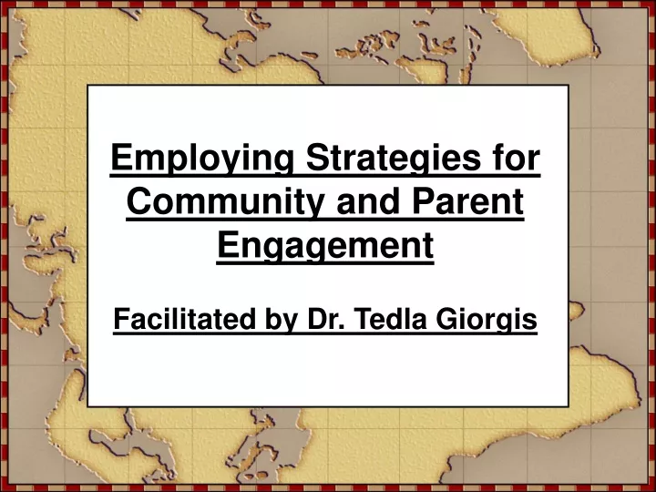 employing strategies for community and parent