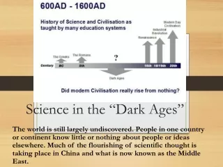 Science in the “Dark Ages”