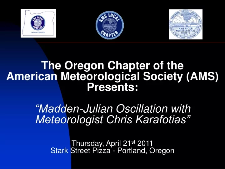 the oregon chapter of the american meteorological