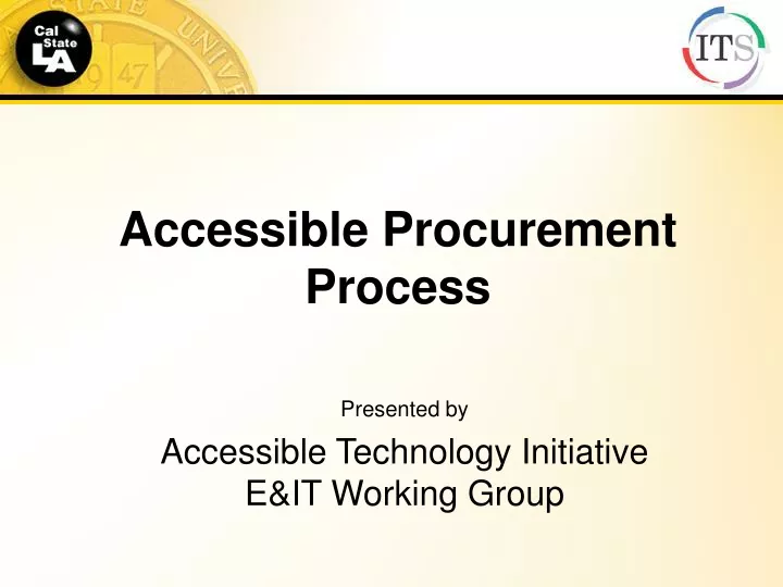 accessible procurement process