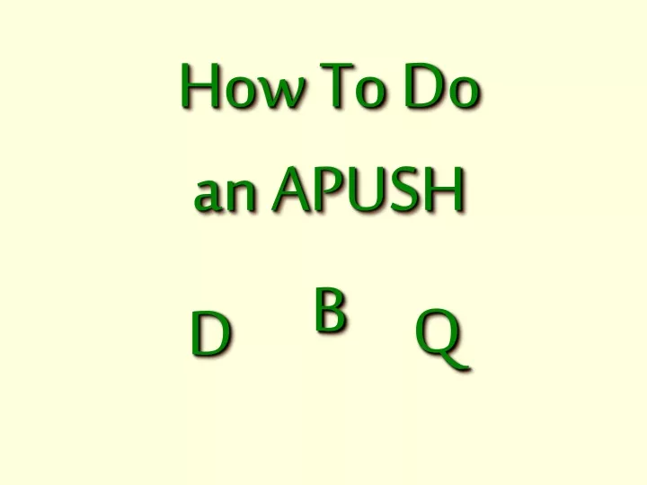 how to do an apush