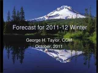 Forecast for  2011-12  Winter