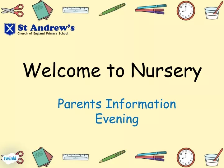 welcome to nursery