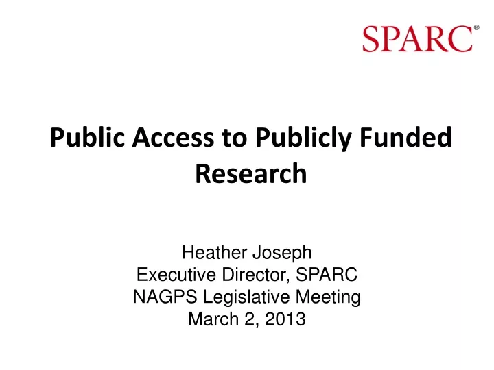 public access to publicly funded research