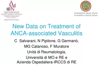 New Data on Treatment of   ANCA-associated Vasculitis