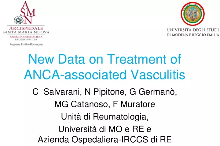 new data on treatment of anca associated vasculitis
