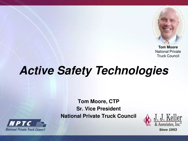 tom moore ctp sr vice president national private truck council