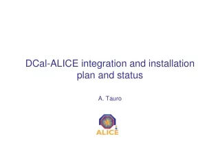 DCal-ALICE integration and installation plan and status