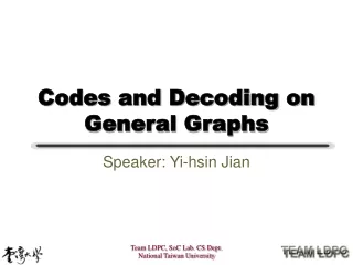 Codes and Decoding on General Graphs
