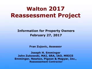 Walton 2017 Reassessment Project