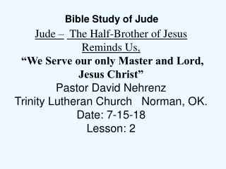 Bible Study of Jude