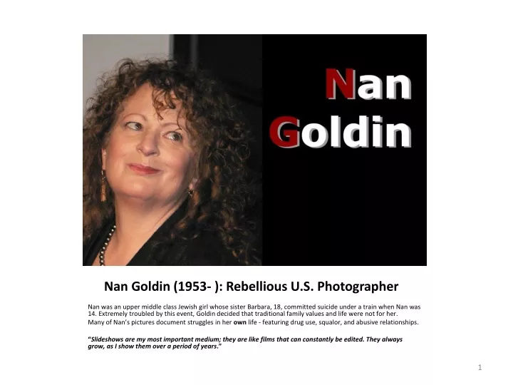 nan goldin 1953 rebellious u s photographer