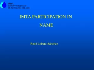 IMTA PARTICIPATION IN  NAME