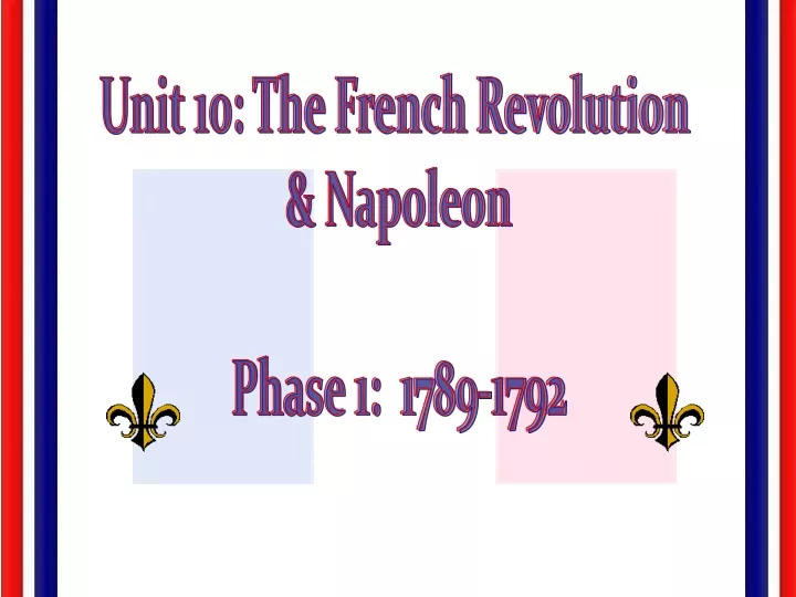 unit 10 the french revolution napoleon phase