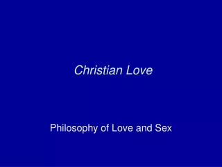 Christian Love