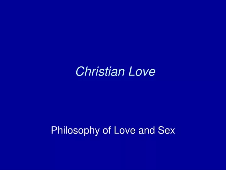christian love