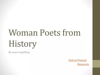 Woman Poets from History