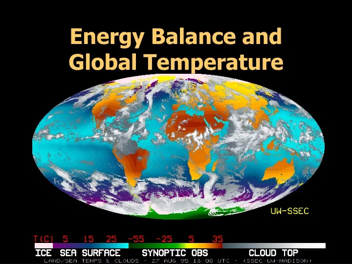 energy balance and global temperature