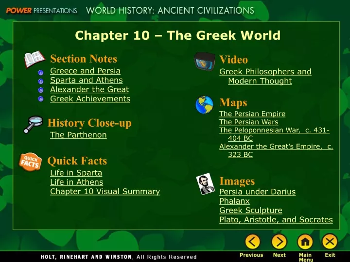 chapter 10 the greek world