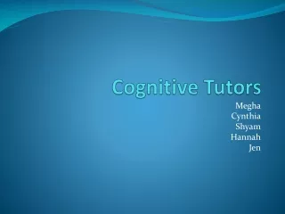 Cognitive Tutors