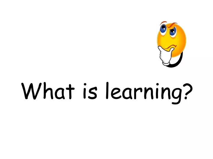 what is learning