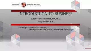 INTRODUCTION TO BUSINESS