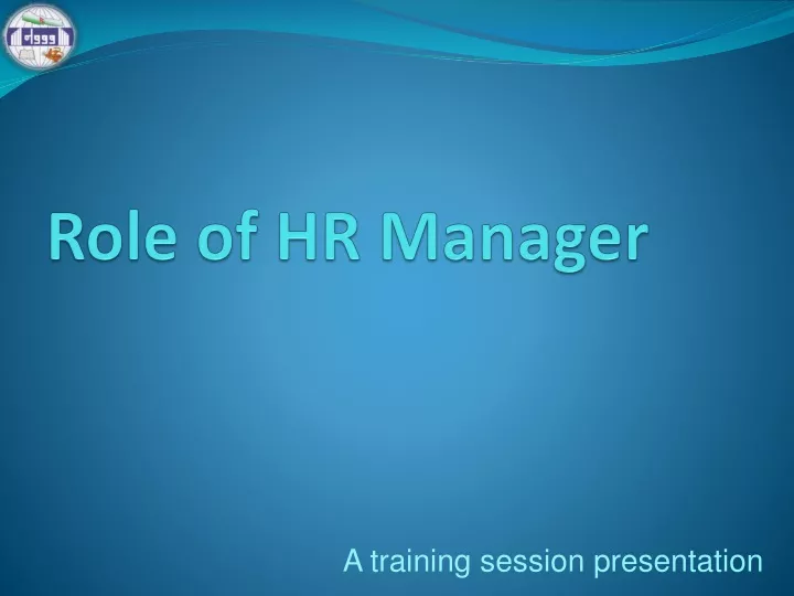 role of hr manager