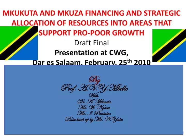 mkukuta and mkuza financing and strategic