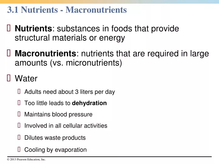 3 1 nutrients macronutrients