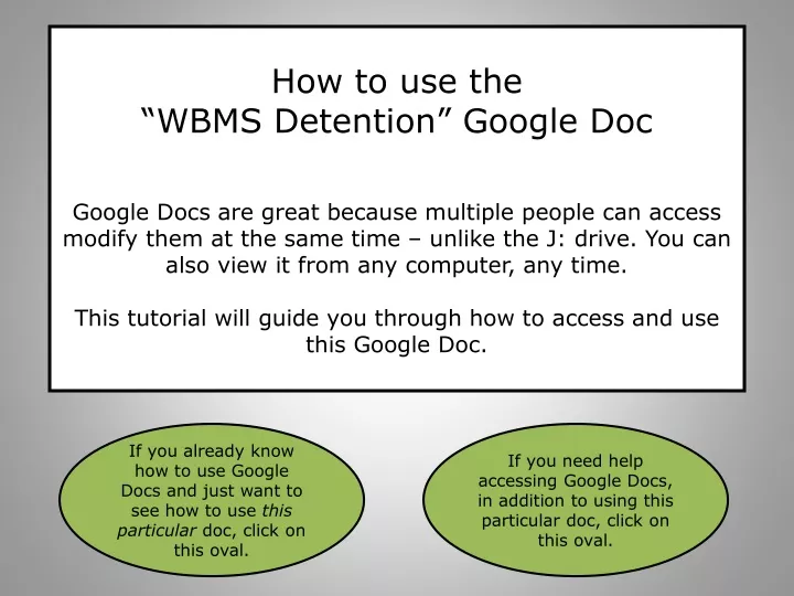 how to use the wbms detention google doc google